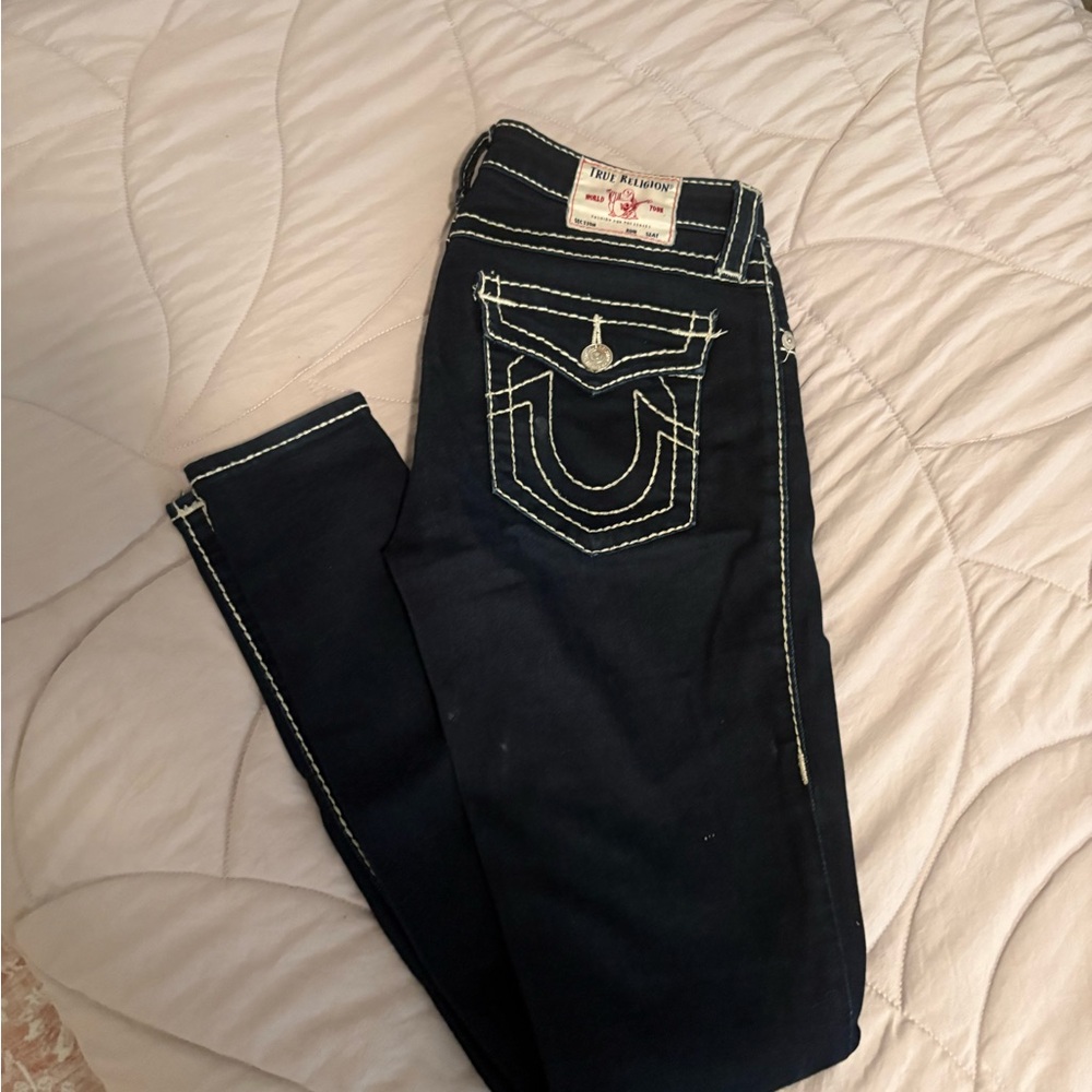 True Religion Women's Dark Blue Skinny Jeans
